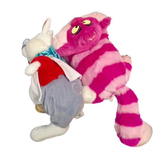 DISNEY ALICE IN WONDERLAND RABBIT AND CAT PLUSH - Picture 2 of 12